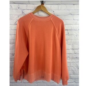 Aerie Women's Distresed crewneck sweatshirt Size Small‎ Color Coral